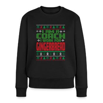Trainer Weihnachten Spruch - Frauen Premium Bio Pullover - Schwarz - Vorne - Julia (174cm)
