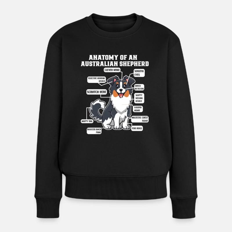 Australischer Schäferhund Aussie Dad Aussie Mom - Frauen Premium Bio Pullover - Schwarz