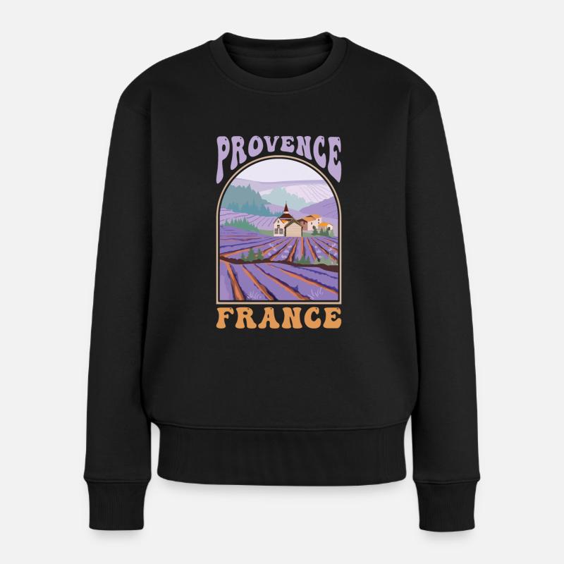 Provence Frankreich Souvenir - Frauen Premium Bio Pullover - Schwarz