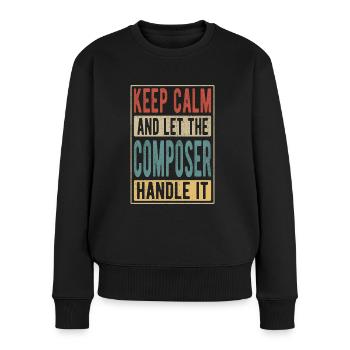 Komponist Retro Geschenk - Frauen Premium Bio Pullover - Schwarz - Vorne - Julia (174cm)