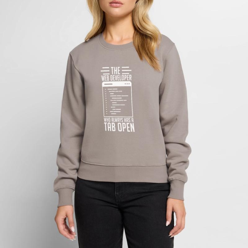 Web Developer Tab Always Open Women's Premium Organic Jumper