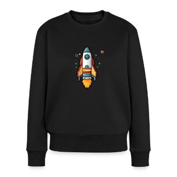 Rocket - Women's Premium Organic Jumper - black - Front - Julia (174cm)