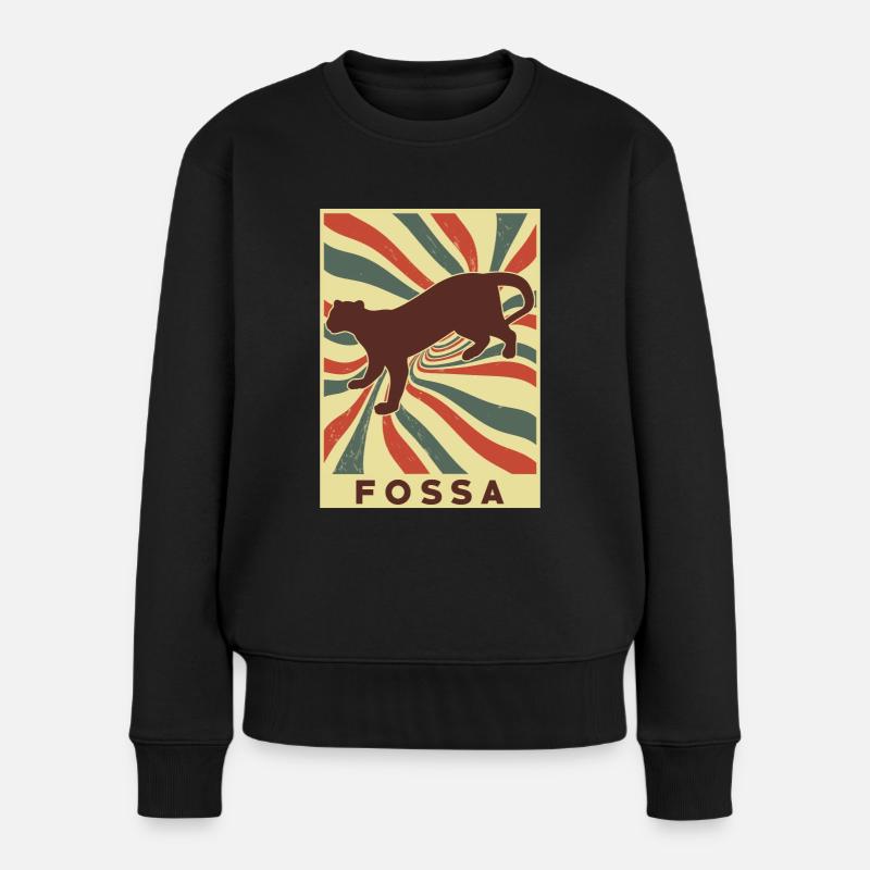 Fossa Rétro Vintage - Pull Premium bio Femme - noir