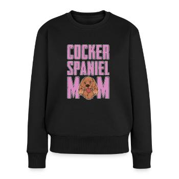 Chiens Maman Fête des Mères Cadeau Cocker Spaniel - Pull Premium bio Femme - noir - Devant - Julia (174cm)