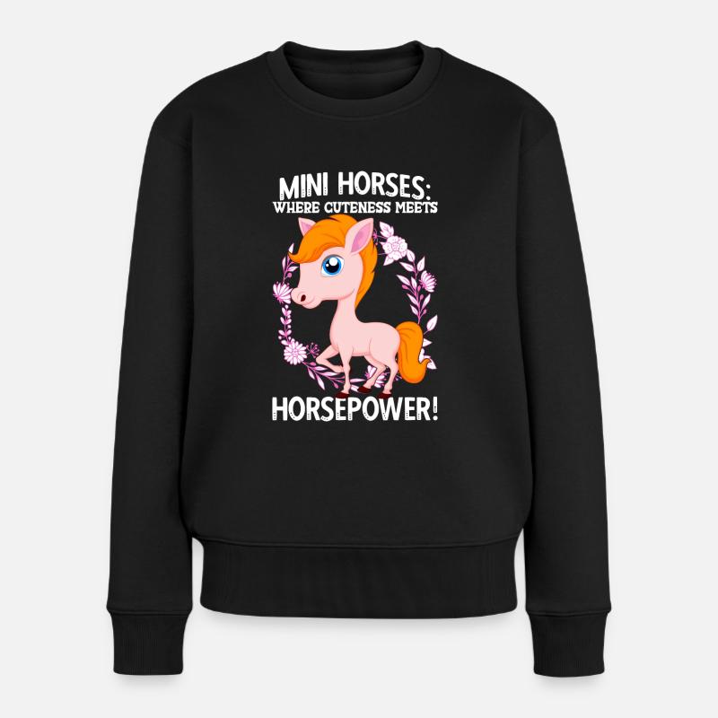 Cheval miniature - Pull Premium bio Femme - noir