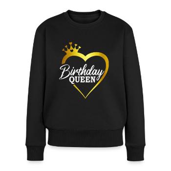 Birthday Queen - Cadeau d’anniversaire - Pull Premium bio Femme - noir - Devant - Julia (174cm)