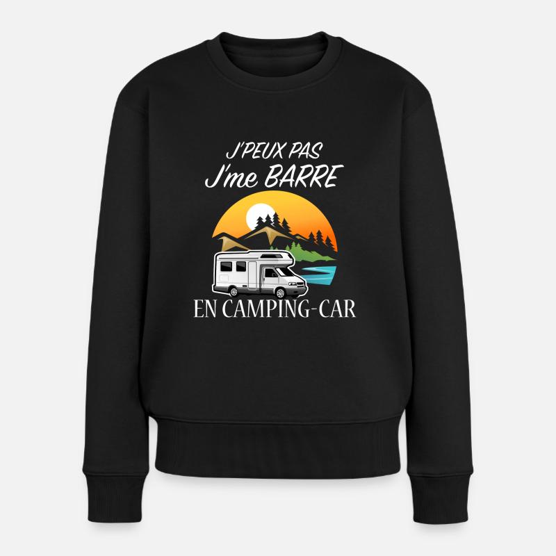 Retraités camping-car - Pull Premium bio Femme - noir