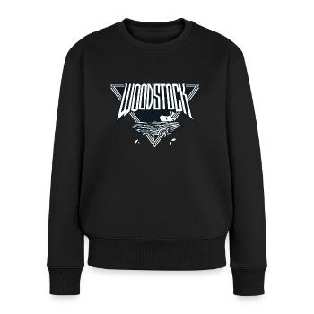 Peanuts Snoopy Woodstock Metal Rock Band - Pull Premium bio Femme - noir - Devant - Julia (174cm)