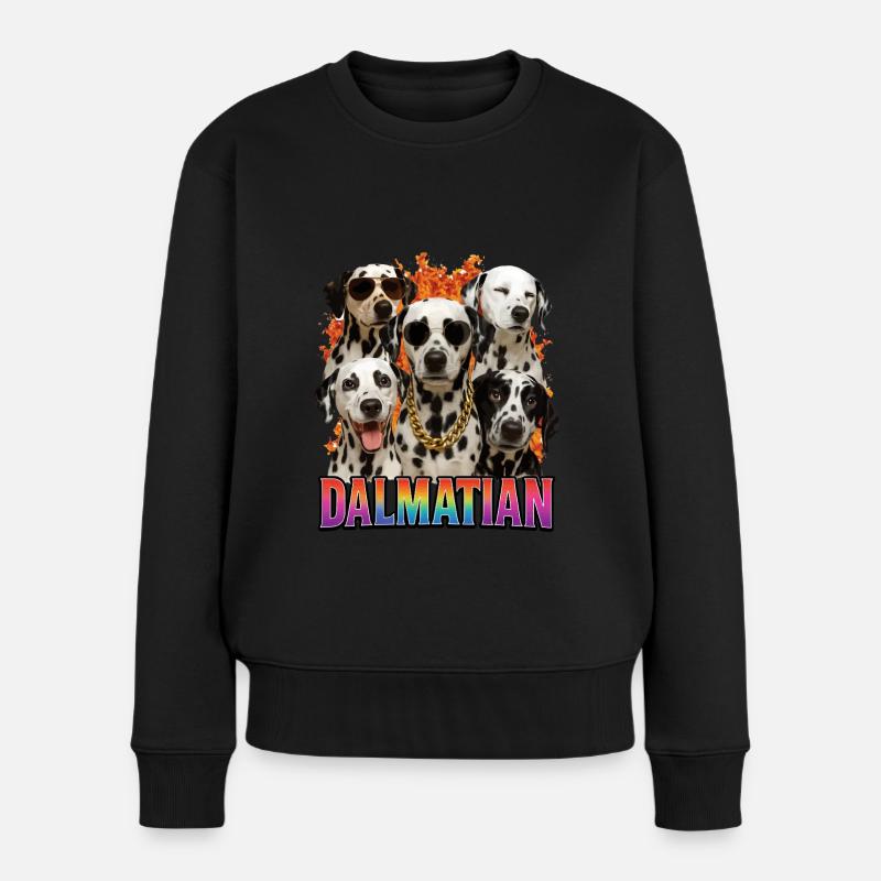 Dalmatiner - Frauen Premium Bio Pullover - Schwarz