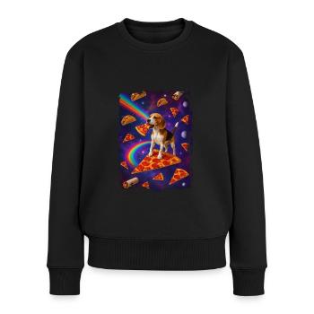 Beagle - Pull Premium bio Femme - noir - Devant - Julia (174cm)