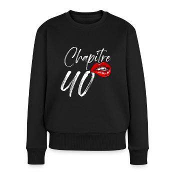 Anniversaire 40 ans chapitre 40 - Pull Premium bio Femme - noir - Devant - Julia (174cm)