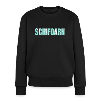 Ski Bayern Schifoarn Österreich Dialekt Skifahren - Frauen Premium Bio Pullover - Schwarz - Vorne - Julia (174cm)