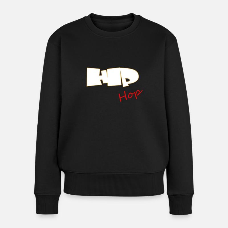 Hip Hop Rap hip hop - Frauen Premium Bio Pullover - Schwarz