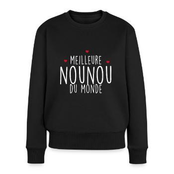 La Meilleure Nounou C'est La Mienne - Pull Premium bio Femme - noir - Devant - Julia (174cm)
