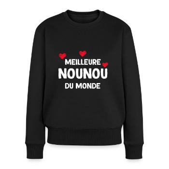 Nounou Parfaite La Meilleure Du Monde - Pull Premium bio Femme - noir - Devant - Julia (174cm)