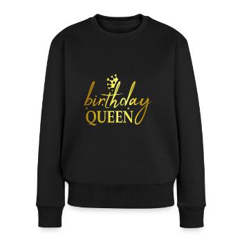 Birthday Queen - Cadeau d’anniversaire - Pull Premium bio Femme - noir - Devant - Julia (174cm)