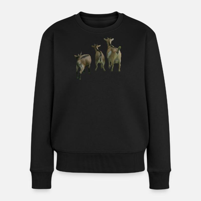 Chèvres de ferme - Pull Premium bio Femme - noir