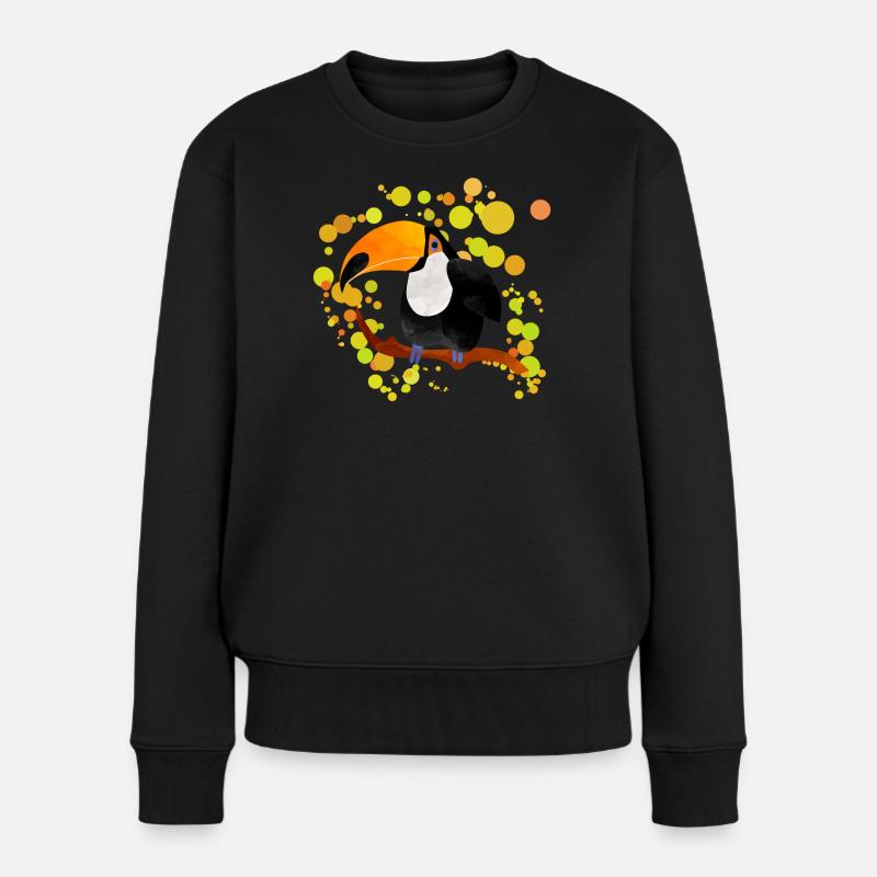 Tukan - Frauen Premium Bio Pullover - Schwarz