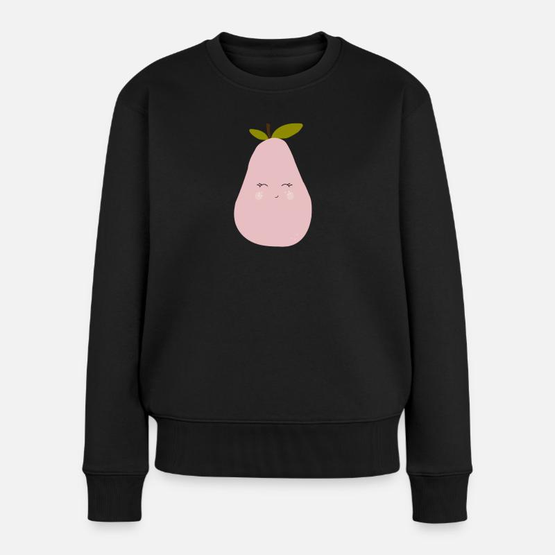 Eine süße Birne - Frauen Premium Bio Pullover - Schwarz