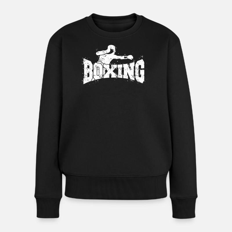 Boxen - Boxer - Frauen Premium Bio Pullover - Schwarz
