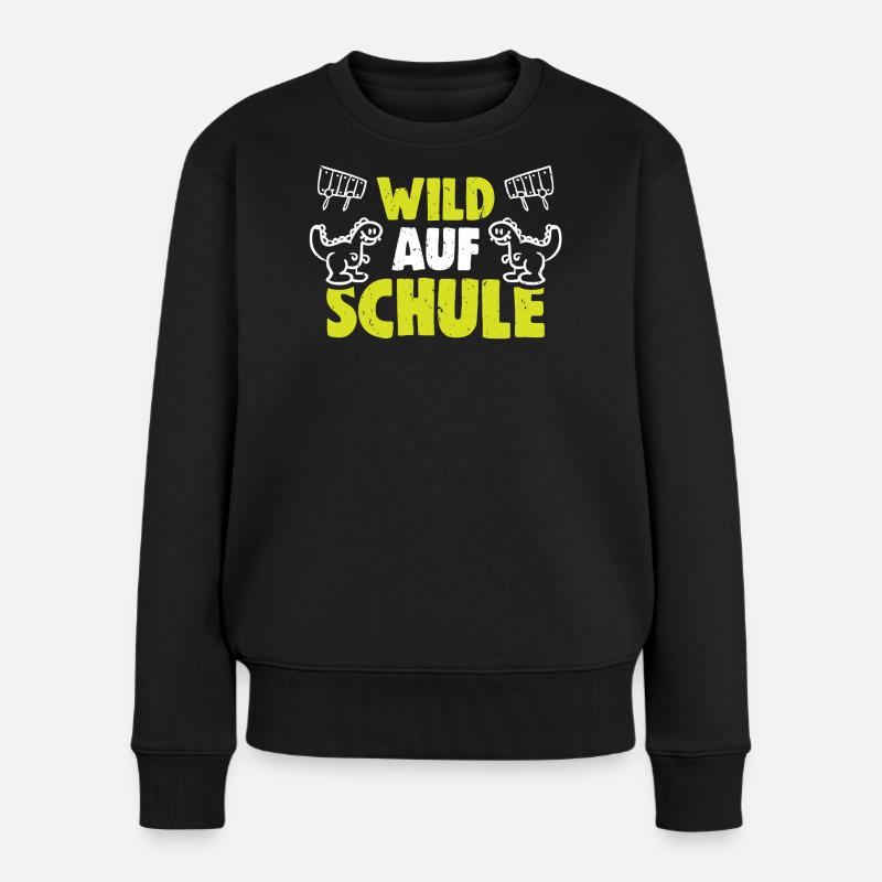 Kita Abgänger Schulkind Einschulung Kindergarten - Frauen Premium Bio Pullover - Schwarz