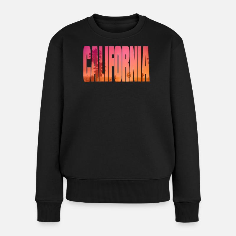 California - Frauen Premium Bio Pullover - Schwarz