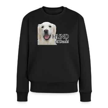 Hund sei Dank Tier Haustier Hunde Spruch Geschenk - Frauen Premium Bio Pullover - Schwarz - Vorne - Julia (174cm)