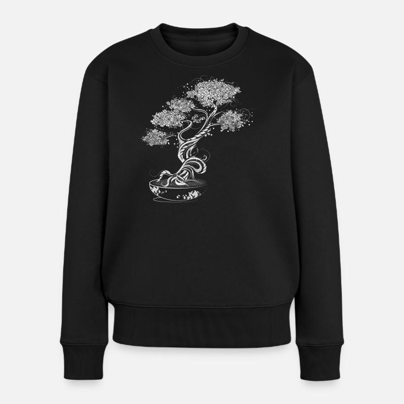 Bonsai Baum - Frauen Premium Bio Pullover - Schwarz
