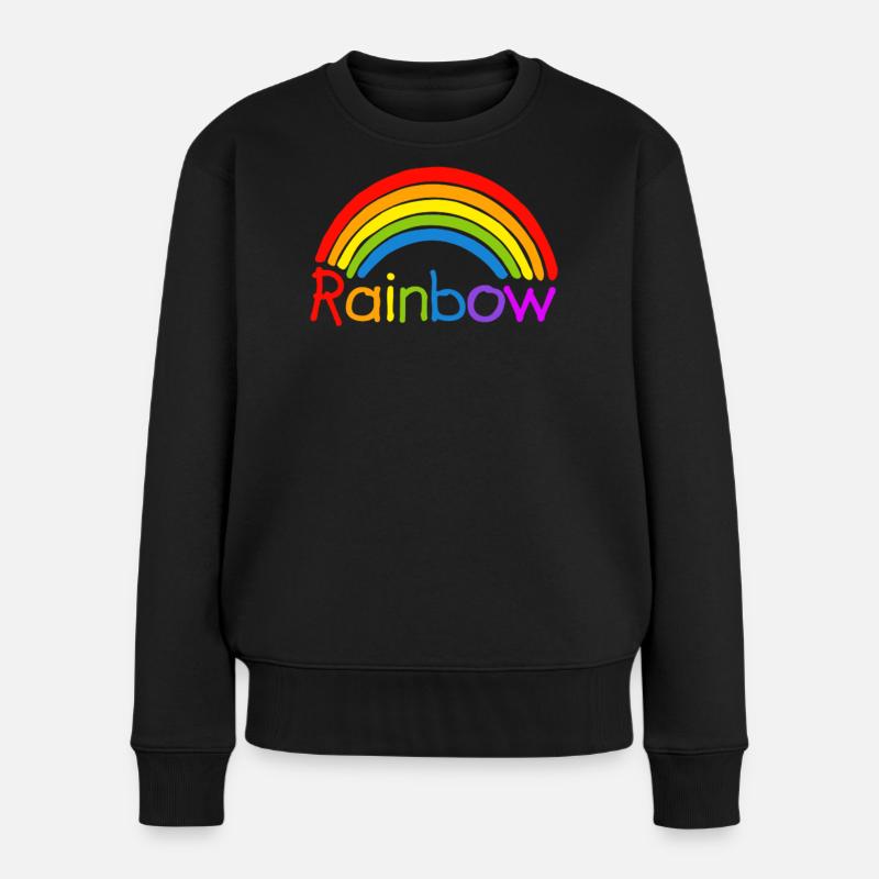 Arc en ciel arc en ciel LGBT - Pull Premium bio Femme - noir