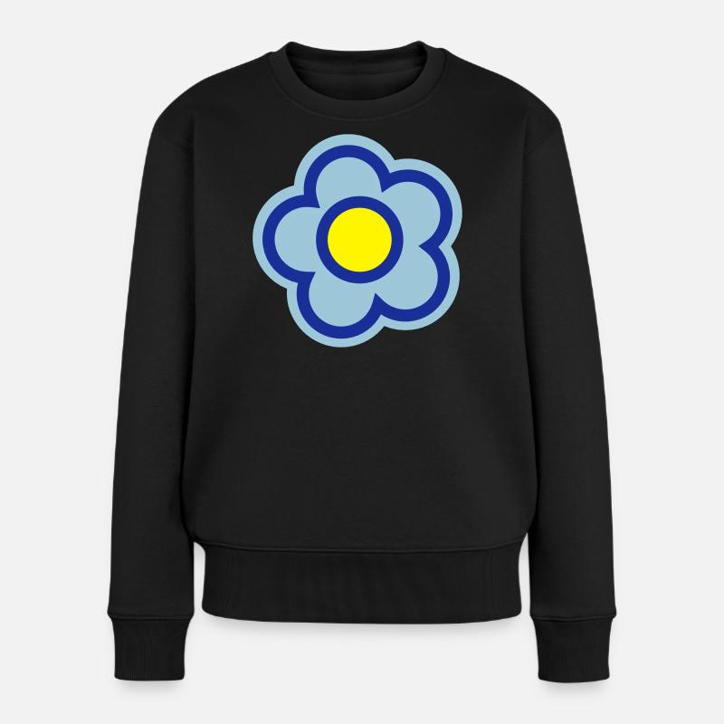flower, spring, summer - Women's Premium Organic Jumper - black