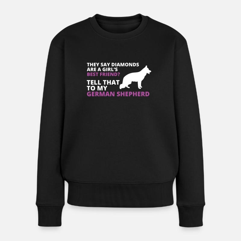 Schäferhund - Frauen Premium Bio Pullover - Schwarz