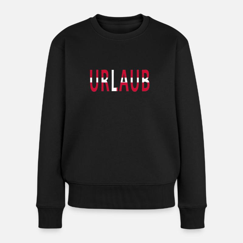 URLAUB IN DÄNEMARK EINFACH KLASSE - Frauen Premium Bio Pullover - Schwarz