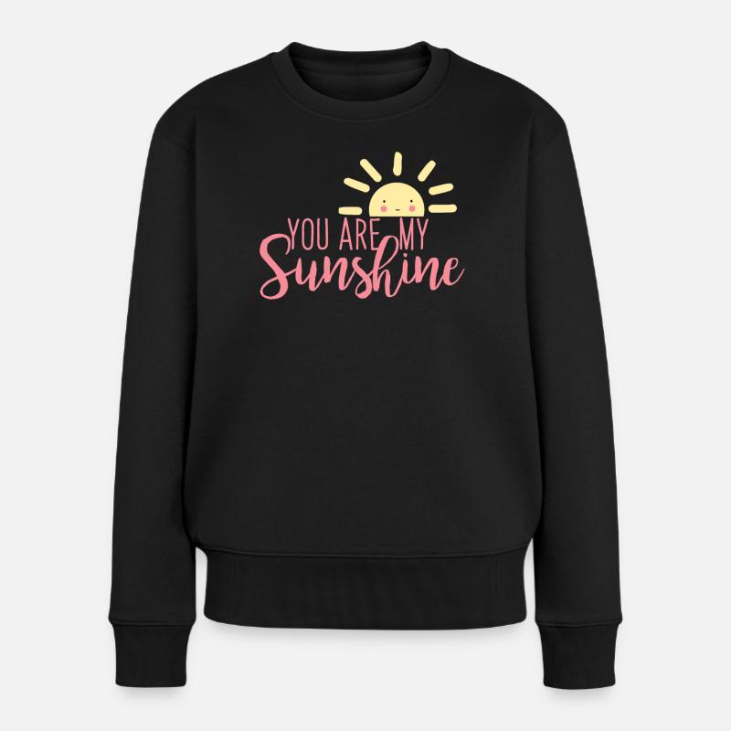 Du bist mein Sonnenschein - Frauen Premium Bio Pullover - Schwarz