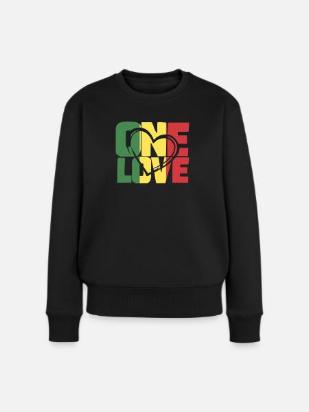 One Love Reggae Palette - Frauen Premium Bio Pullover - Schwarz