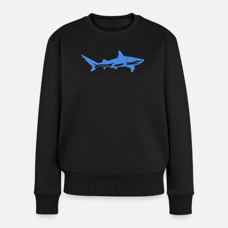 Requin bleu - Pull Premium bio Femme - noir