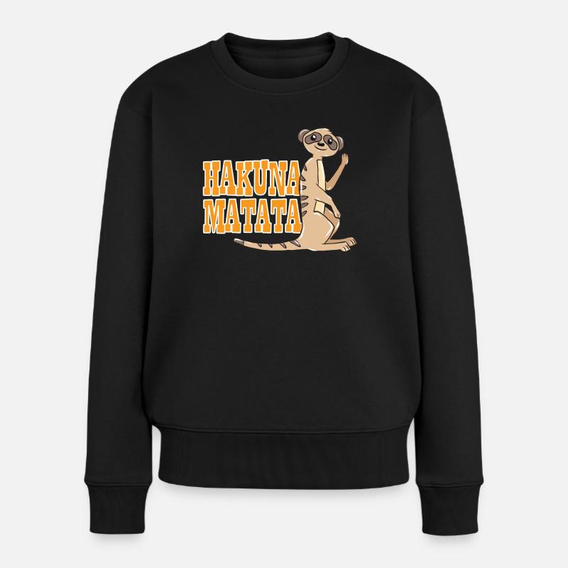Erdmännchen - Frauen Premium Bio Pullover - Schwarz