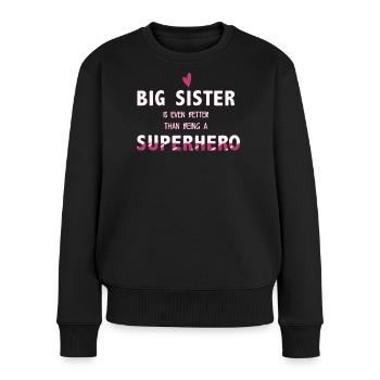 sœur - Pull Premium bio Femme - noir - Devant - Julia (174cm)