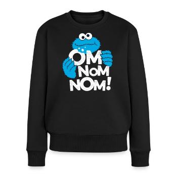 5 Rue Sésame Macaron Nom Nom - Pull Premium bio Femme - noir - Devant - Julia (174cm)