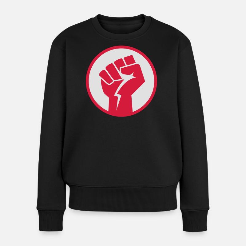kampfsport power faust - Frauen Premium Bio Pullover - Schwarz