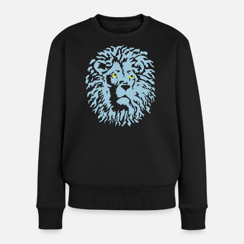 loewe raubtier - Frauen Premium Bio Pullover - Schwarz