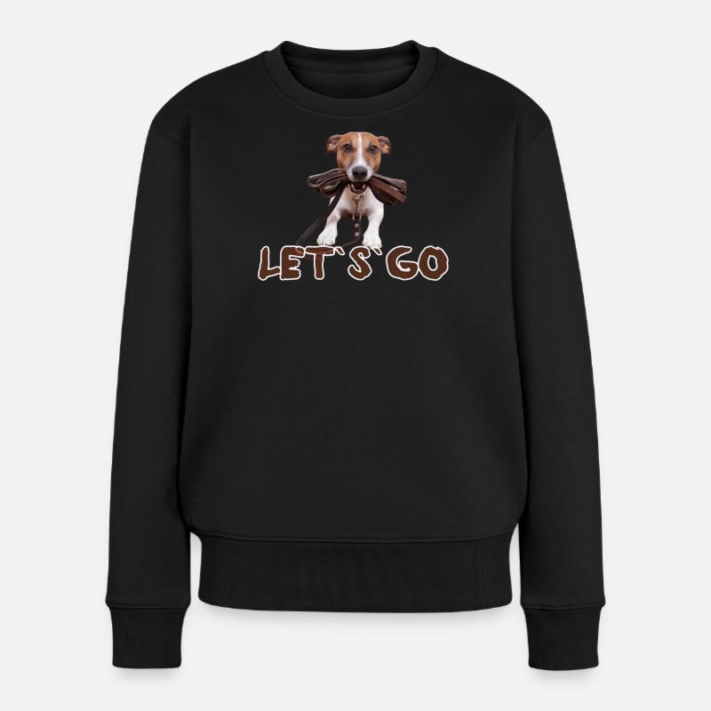 jack russel - Pull Premium bio Femme - noir