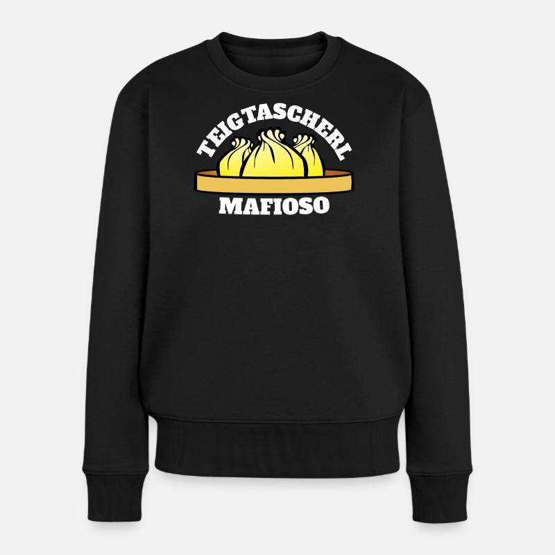 Teigtascherl Mafioso - Frauen Premium Bio Pullover - Schwarz