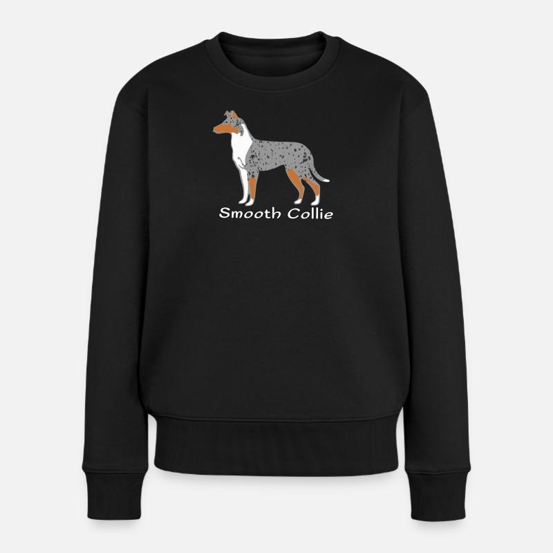 Smooth Collie blue-merle - Women's Premium Organic Jumper - black