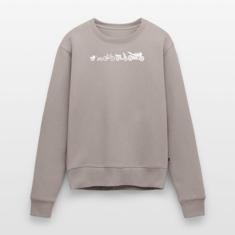 Motorcycle Evolution Motorcycles Development Funny Women's Premium Organic Jumper