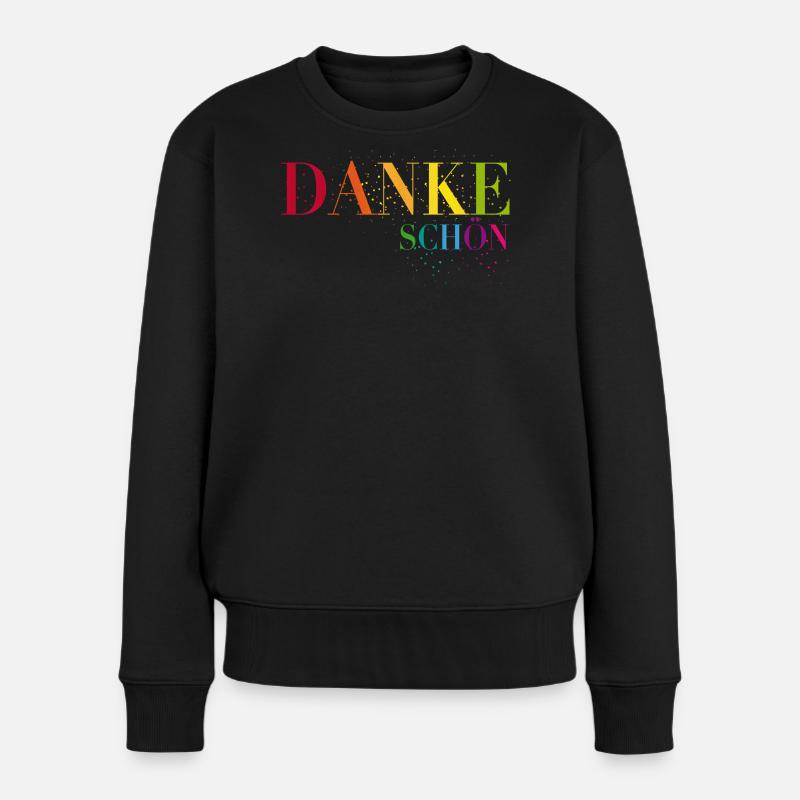 Ein Herzliches Dankeschön sagen - Frauen Premium Bio Pullover - Schwarz