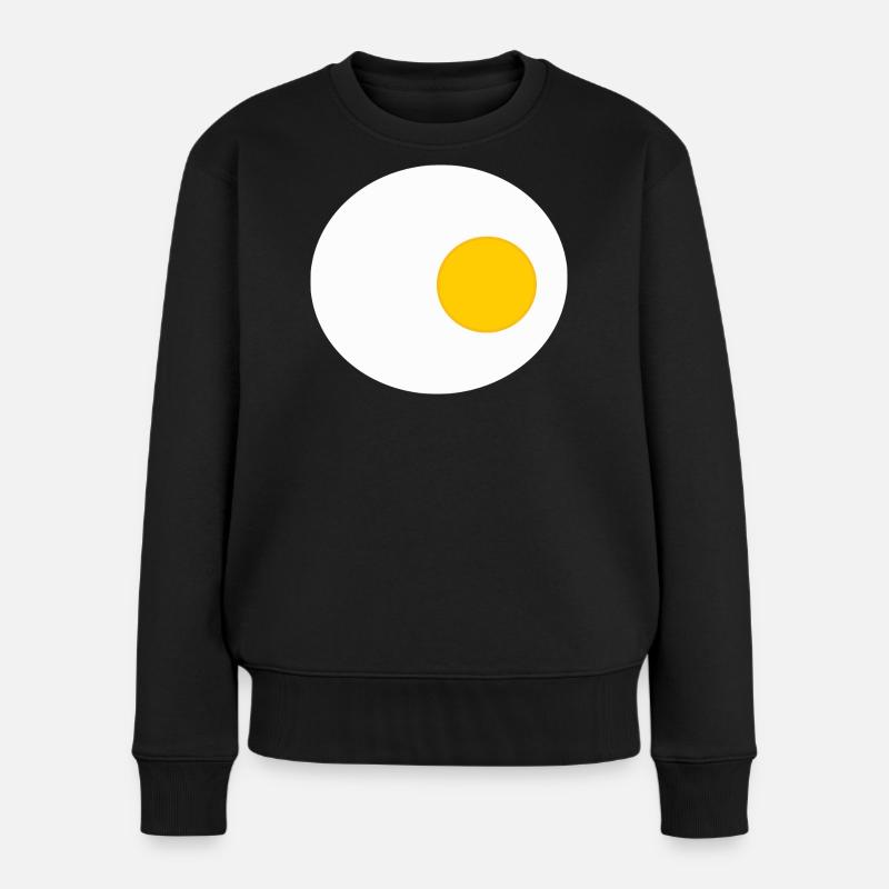 Spiegelei, Ei, Eier, T-shirt, Schürze Kostüm - Frauen Premium Bio Pullover - Schwarz