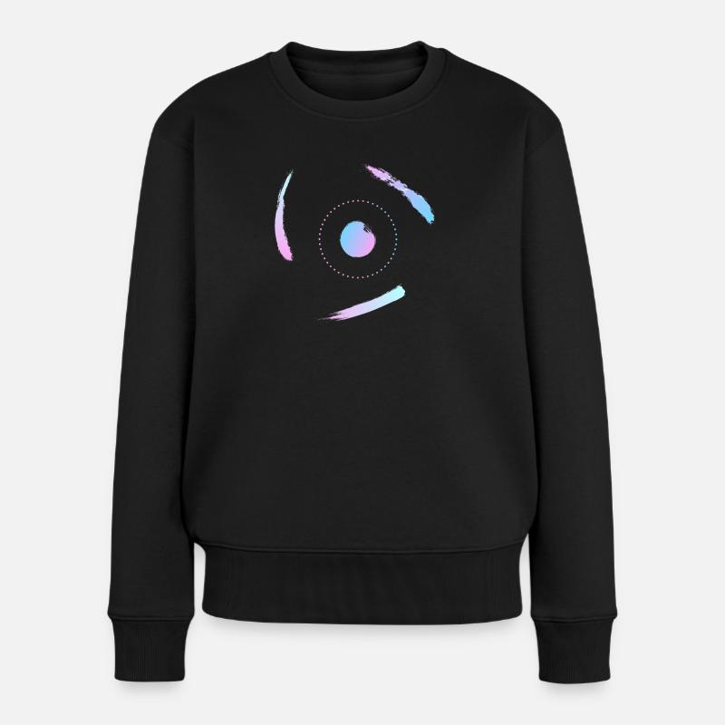 Elektronen umkreisen das Atom - Frauen Premium Bio Pullover - Schwarz
