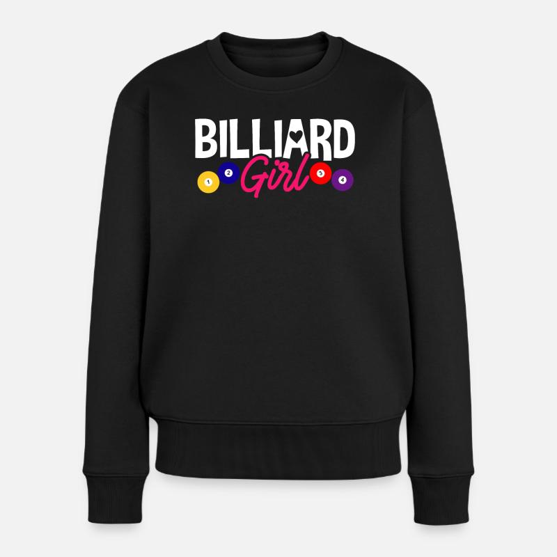 Billard Billard Pool - Frauen Premium Bio Pullover - Schwarz