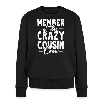 Cousin - Frauen Premium Bio Pullover - Schwarz - Vorne - Julia (174cm)