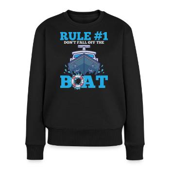 Boot - Frauen Premium Bio Pullover - Schwarz - Vorne - Julia (174cm)